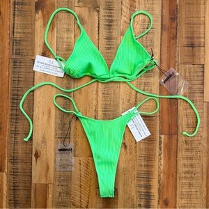 Minimale Animale Neon Green Bikini Set